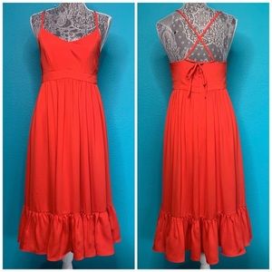 J. Crew Coral Empire Waist Dress